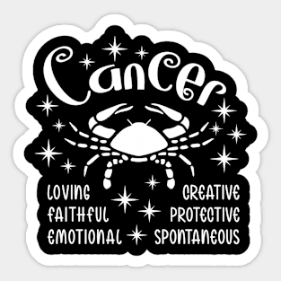 cancer zodiac positive traits Sticker